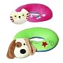 Tommee Tippee Kids On The Go Travel Neck Rest (Green & Blue Dog or Pink & Purple Cat)