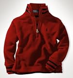 Polo By Ralph Lauren Boys Fleece 1/2-Zip Mock w/ Polo Pony