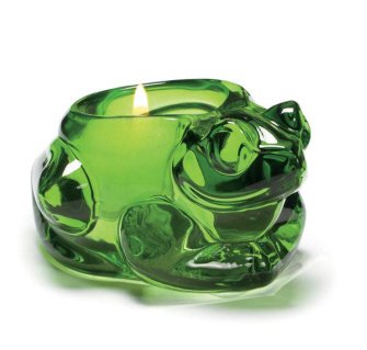 Green Glass Frog Tealight by TAG
