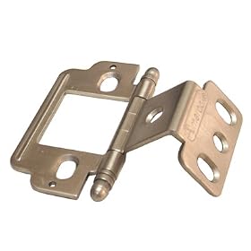 Amerock Full Inset Partial Wrap Free Swinging Ball Tip Hinge For 3 4 Doors Satin Chrome Single by Amerock