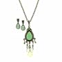 Garden Hues Ornate Teardrop Necklace Earrings Box Set