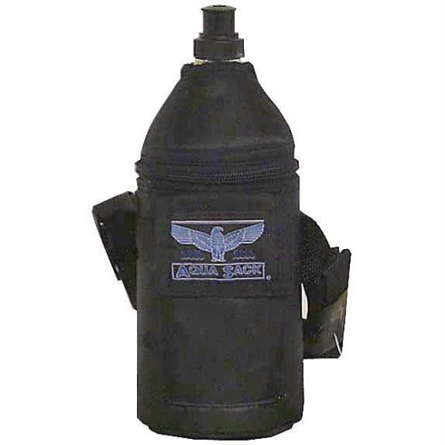 Aqua Sack 1 Liter Sports Bottle - Black