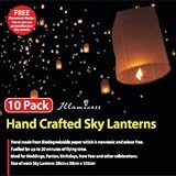 A Pack Of 10 Sky Lanterns/ Ideal For Special Occasions