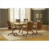 Grand Bay 7-Piece Rectangle Dining Set with Caster Chairs (Medium Oak) (60" ....