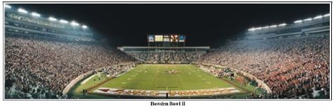 Florida State Seminoles vs Clemson Tigers Bowden Bowl End Zone - NCAA 13.5x39 Panoramic Poster. Frame Dimensions 15.5x41 Deluxe Double Matt &amp; Brown "Mahogany" Wood Frame w/Plexi Glass #5037