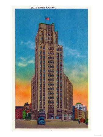 Syracuse, New York - Exterior View of State Tower Building