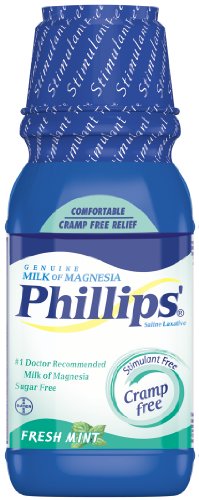 Phillips' Fresh Mint Milk of Magnesia Liquid, 12-Ounces (Pack of 2)