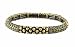Bracelet - B141 - Antique Gold Tone Metal & Crystal Stones - Stretch ~ Olive Green