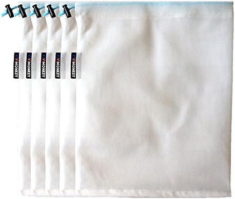Vivimonkey Mesh Reusable Produce Bags for Grocery Shopping &amp; Transfer Green &amp; Home Storage - Set of 5