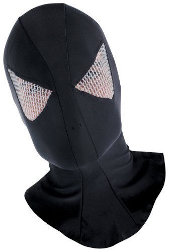  Deluxe Black-Suited Adult Spiderman Mask - Official Superhero Costume