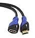 Aurum Ultra Series - High Speed HDMI Extension Cable Male - Female (1.5 Ft) With Ethernet - CL2 Certified - Supports 3D & Audio Return Channel [Latest Version] - 1.5 Feet
