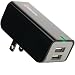 Griffin PowerBlock Dual Universal Charger for MP3 Players and USB Devices (2Amp - 1A per Port) (Black)