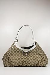 Gucci Handbags Beige and White Leather 189835