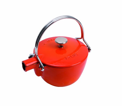 "Staub 1 Quart Round Teapot, Orange" "Staub 1 Quart Round Teapot, Orange"