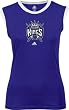 Sacramento Kings Women's adidas Sugar Logo Sleeveless Ringer Tee