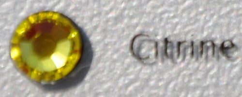 Swarovski Crystal Rhinestones ~ Style #2028 Flatback Rhinestones~ Size 20ss ~ Citrine (50 Pcs)