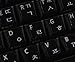 KOREAN KEYBOARD STICKER WITH WHITE LETTERING TRANSPARENT BACKGROUND FOR DESKTOP, LAPTOP AND NOTEBOOK
