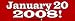 January 20 2008 - Presidential Election Bumper Stickers (Medium 10x2.8 in.)