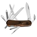 Wenger 16388 EvoWood 18 2-1/2-Inch Stainless-Steel Blade Swiss Army Knife, Brown