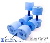 Aqua Fitness Water Dumbbells Combo Set, Hvy & Max