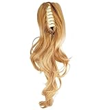 chinkyboo Clip in Wave Ponytail Long Hair Piece Hair Extension With Clips (Blonde)