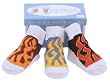 3 Pair FLAME Socks- 0-9 M - Keepsake Gift Box- Anti-Slip Soles-Baby Emporio