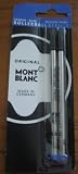 Original Mont Blanc Rollerball Refills - Pack of 2 (Blue Medium Point) Made in Germany
