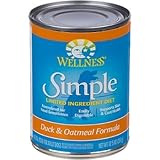 Wellness Simple Limited Ingredient Diet Duck & Oatmeal Canned Dog Food, 12.5 oz.