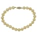 Jewelry : 14k Yellow Gold 7-7.5mm Dyed Golden Freshwater Cultured Pearl Bracelet, 7.5"