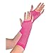 Amscan Party Perfect Team Spirit Fishnet Glove Accessory, Pink, Nylon , 9