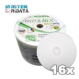 50 Ritek Ridata 16X DVD-R 4.7GB White Inkjet Hub Printable