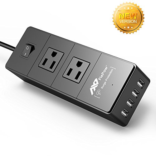 Flepow portable power strip surge protector travel char…