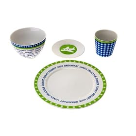 J.I.P Table Ware Set Boys Ceramic Blue