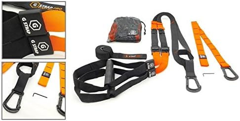 ORANGE G-STRAP PRO Home Gym Fitness Trainer (6 COLORS) BEST QUALITY GUARANTEED, Resistance Suspension Workout Training, WARRANTY