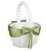 Hortense B. Hewitt Wedding Accessories Lasting Radiance, Flower Girl Basket, Olive Green