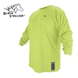 Black Stallion FTL6-LIM Lime Green Flame Resistant Cotton Long-sleeve T-Shirt -