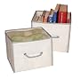 Closet Complete 22228 Natural Canvas Folding Storage Cubes, Set of 2