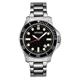 Wenger Men's 72326 Battalion III Diver Black Dial Steel Bracelet Watch