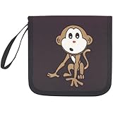 Cute Monkey CD DVD Holder Blu Ray Storage CD for Car Travel Parties in Black
