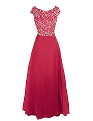 Cap Sleeves Beaded Backless Evening Dress/Bridesmaid Dress/Prom Dress/Party Dress 