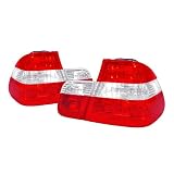 A Pair of Depo Red and Clear Lense Tail Lights - BMW 3-Series E46 4DR 2002-2005 by Depo