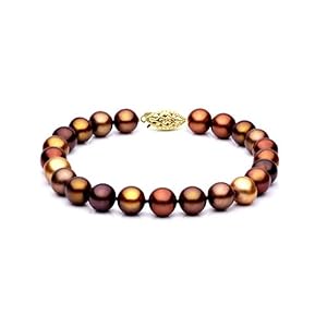 Click here to buy Multicolor Chocolate Fresh Water Pearl Bracelet 7-7.5mm each in 14k Yellow Gold.