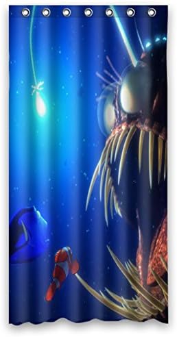 Colorful Dream skull art Style Finding Nemo Waterproof Polyester Fabric Custom Bathroom Shower Curtain 36" x 72"