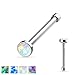 Inspiration Dezigns 20G Opalite Flat Top 316L Surgical Steel Nose Stud (Sold Individually)