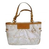 Coach Optic Pleated Signature Tote Satchel Gallery Handbag 13762