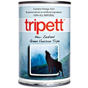 Tripett Green Beef Tripe & Venison Dog Food, 13 oz cans, Pack of 12 Tripett Green Beef Tripe & Venison Dog Food, 13 oz cans, Pack of 12