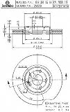 Brembo 25529 Front Disc Brake Rotor