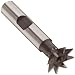 Niagara Cutter DT456 Single Angle Shank Type Dovetail Cutter, High Speed Steel, Uncoated (Bright), Weldon Shank, 45 Degree Angle, 3/4" Cutter Diameter, 8 Tooth, 3/16" Face Width