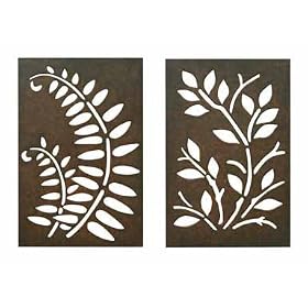 4 each: Living Accents Die-Cut Leaf Wall Plaque (DE2307)