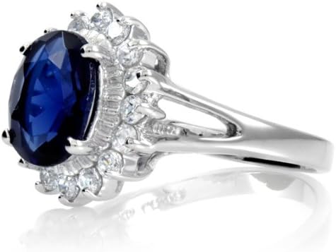 Inspired Princess Diana Wedding Ring: Sterling Silver .925 Size 9